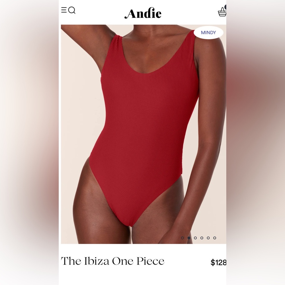 Andie Classic Scoop One-Piece Swimsuit in Red